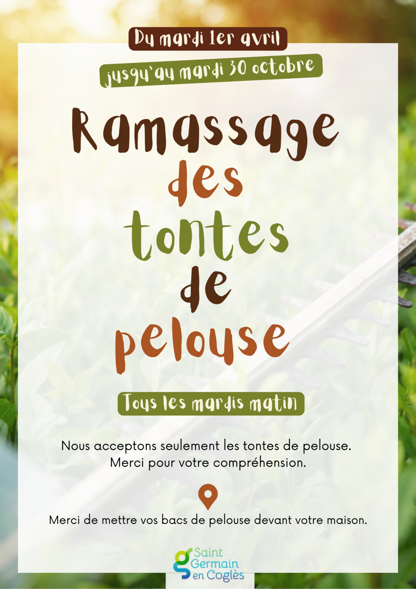 ramassage des pelouses