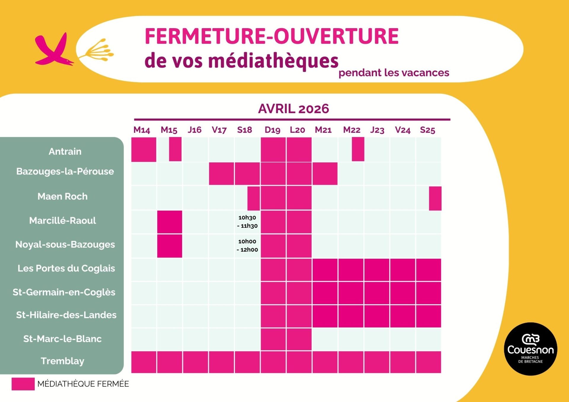 fermeture de vos médiathèques 5